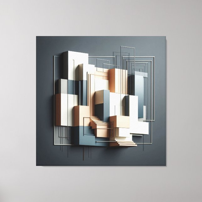 Architectural Relief Structure Canvastryck (Framsida)