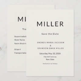 Architectural Save the Date Travel Card