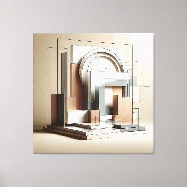 Architectural Sculptural Form Canvastryck (Framsida)