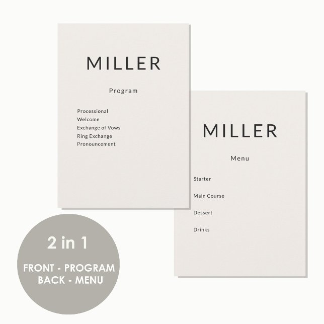 Architectural Wedding Program Menu (Skapare uppladdad)