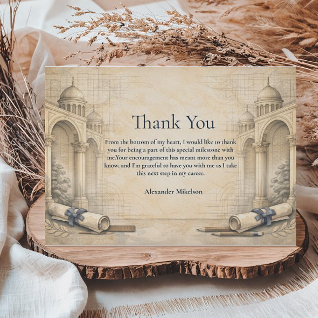 Architecture Drafting Tools Graduation Tack Kort (Skapare uppladdad)