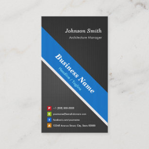 Architecture Manager - Premium Black Blue Visitkort