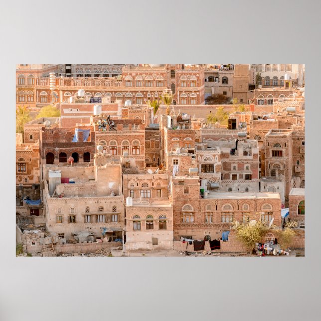 Architecture of the Old Town of Sana'a, Yemen. UNE Poster (Framsidan)