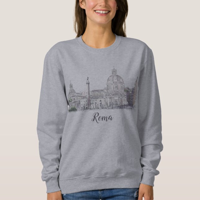 Architecture Sketch för historikcentret för Italie T Shirt (Framsida)