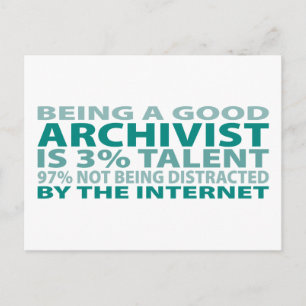 Archivist 3% Talent Vykort