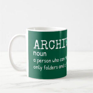 Archivist Definition - Bibliotek Humor Mugg