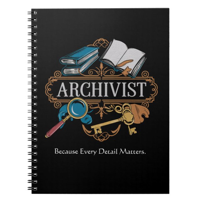 Archivist Gift - för varje detaljfråga Anteckningsbok (Framsidan)