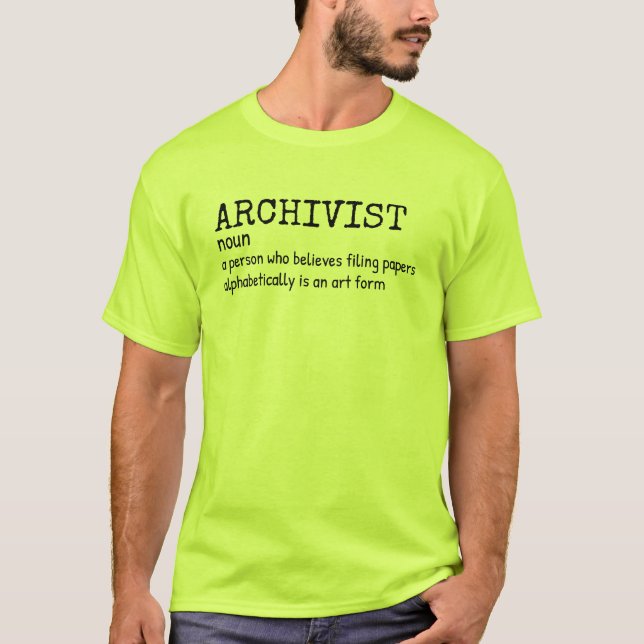 Archivist Humor Definition Manar's Shirt T (Framsida)