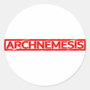 Archnemesis Frimärke Runt Klistermärke