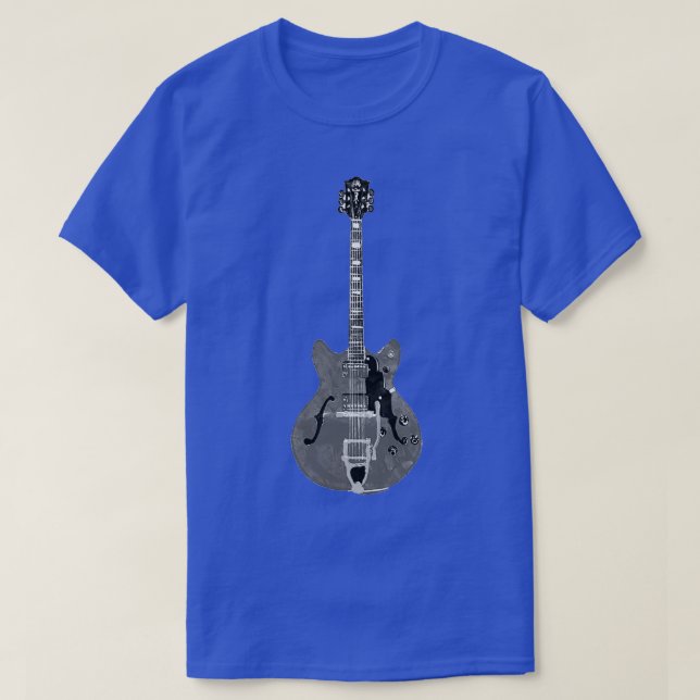 Archtop Hollow body Guild Jazz Guitar  T Shirt (Design framsida)