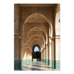 Archway at Hassan II Mosque, Casablanca, Marocko Fototryck