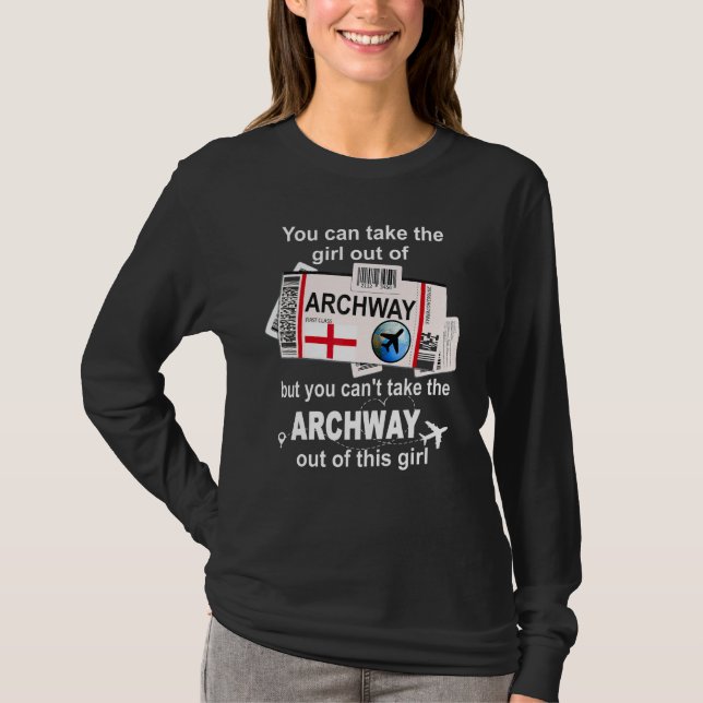 Archway Boarding Pass Archway Flicka Archway T Shirt (Framsida)