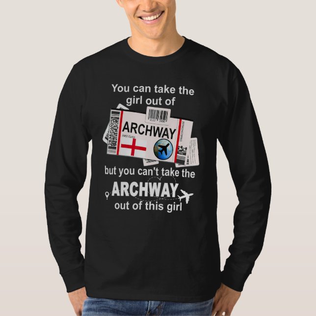 Archway Boarding Pass Archway Flicka Archway T Shirt (Framsida)