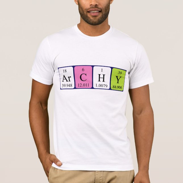 Archy periodisk skjorta bord namn t-shirt (Framsida)
