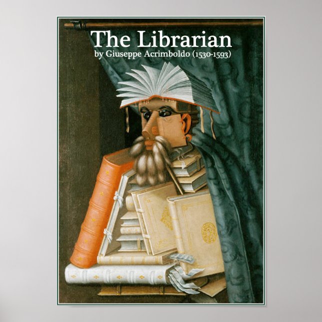 Arcimboldos bibliotekarie poster (Framsidan)