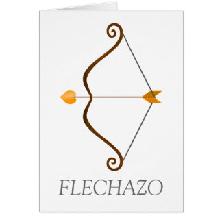 Arco y flecha de Cupido. Flechazo. Hälsningskort