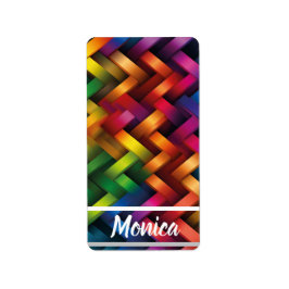Arcoíris de Geometría Vibrante Adressetikett