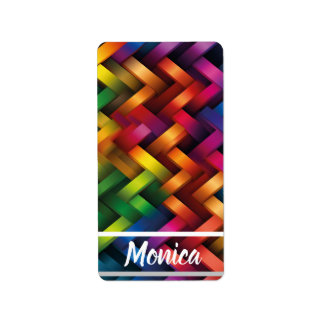 Arcoíris de Geometría Vibrante Adressetikett