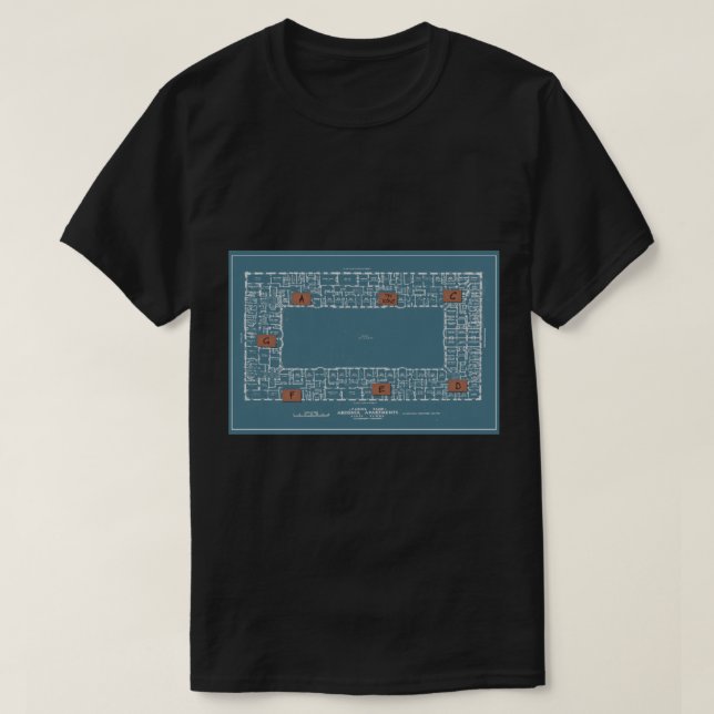 Arconias Byggnad-plan T Shirt (Design framsida)