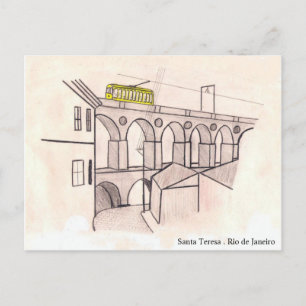 Arcos da Lapa, Santa Teresa, Rio de Janeiro Helg Vykort