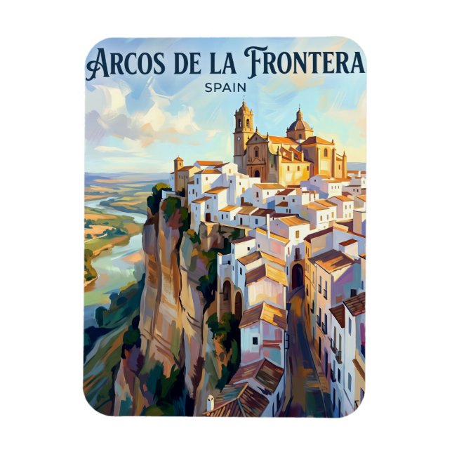 Arcos de la Frontera Spanien Magnet (Vertikal)