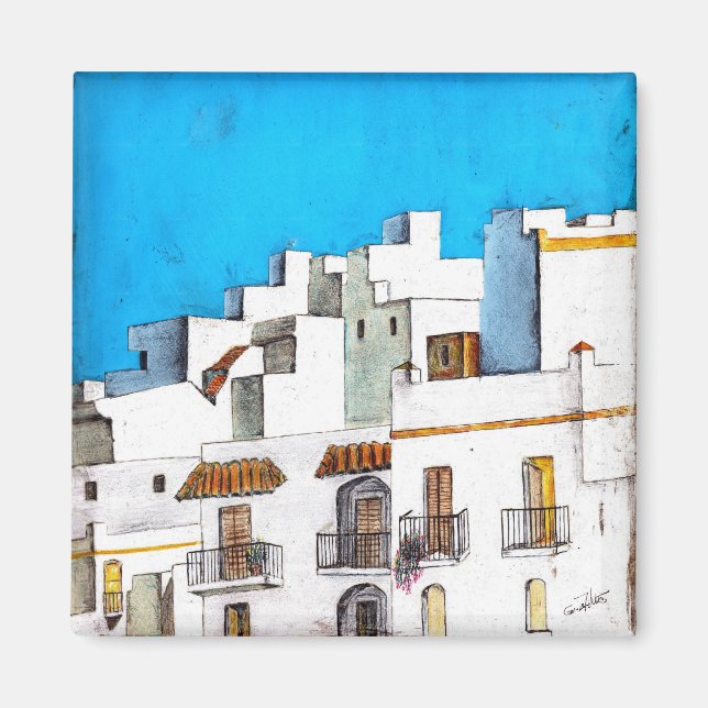 Arcos de la Frontera Spanien Magnet (Framsidan)