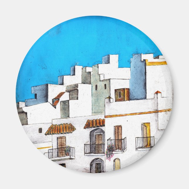 Arcos de la Frontera Spanien Magnet (Framsidan)