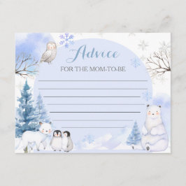 ARCTIC ANIMAL Snowflake Baby Shower Adress for Mam Tilläggskort