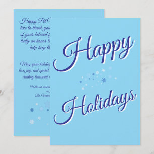 Arctic Blue Business Holiday Client Appreciation   Julkort