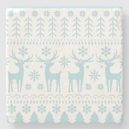 Arctic Blue Folk Art Winter Theme Stenunderlägg