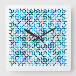 Arctic Flow – Blue Rhythm Fyrkantig Klocka