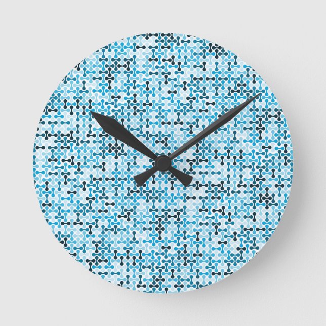 Arctic Flow – Blue Rhythm Rund Klocka (Framsida)