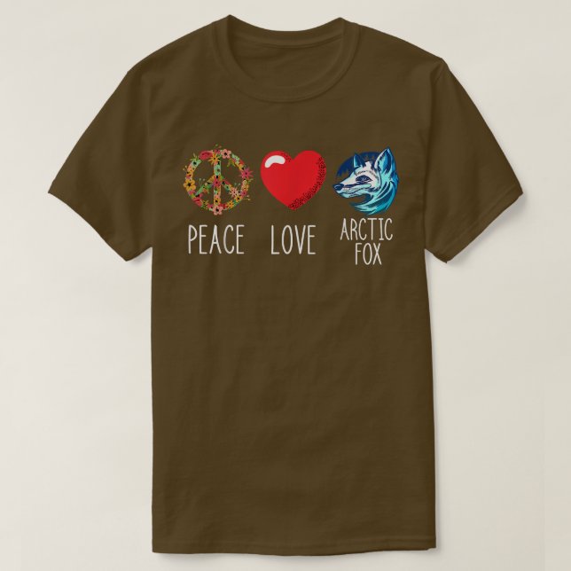 Arctic Fo Landscape Love Peace Fo Heart Peace  T Shirt (Design framsida)