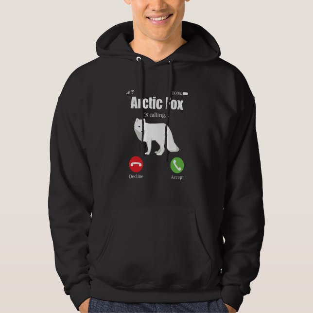 Arctic Fox Artic Animals Cute Artic Fox Pajamas  1 Hoodie (Framsida)