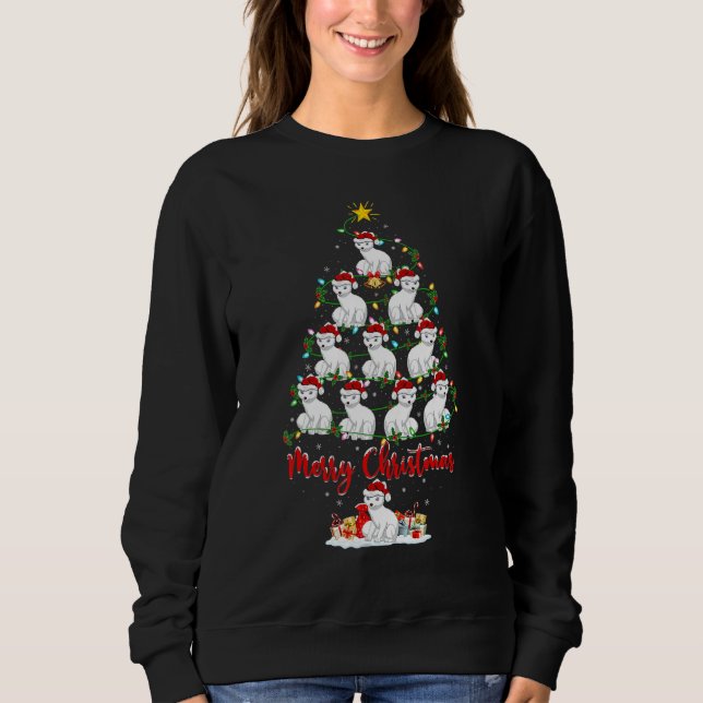 Arctic Fox Christmas Tree Lights  Arctic Fox Xmas T Shirt (Framsida)