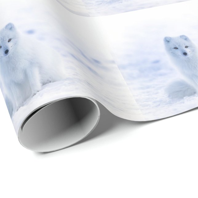 Arctic fox presentpapper (Rullad Hörn)