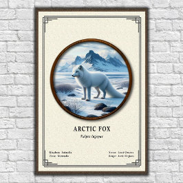 Arctic Fox Zoology Series Poster