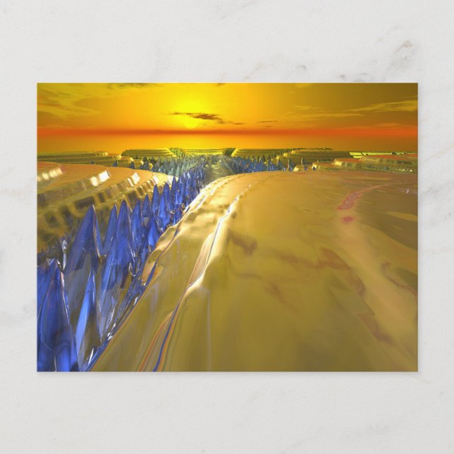 Arctic Fractal Glacier Vykort (Framsida)