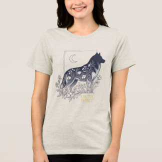 Arctic Spirit Husky – Botanisk Tarot Linje Konst T Shirt