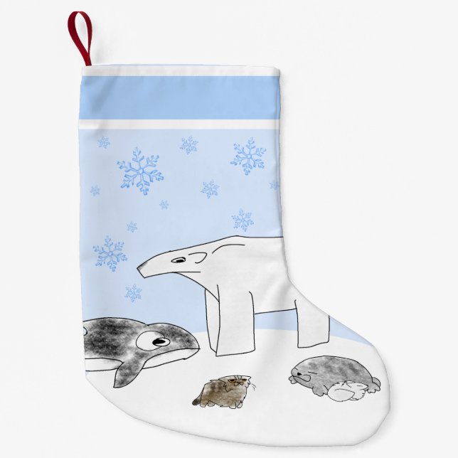 Arctic Storybook Friends Christmas Stocking Liten Julstrumpa (Framsidan)