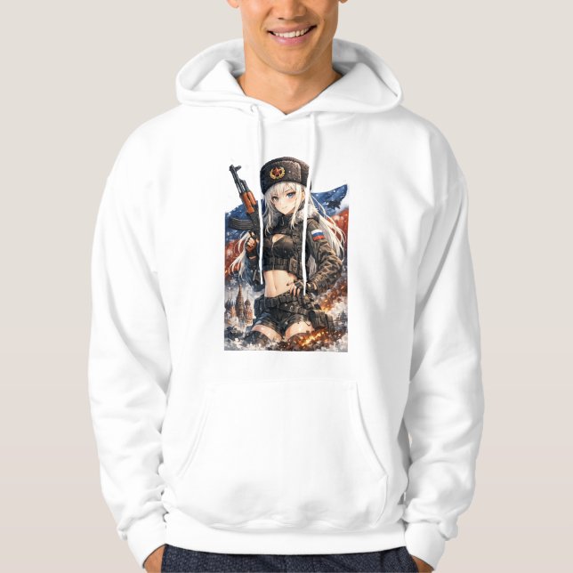 Arctic Warfront Anime Warrior Hoodie (Framsida)