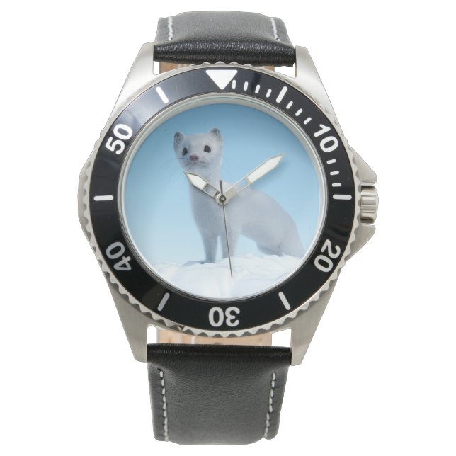 Arctic Weasel Charm Armbandsur (Framsida)