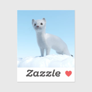 Arctic Weasel Charm Klistermärken