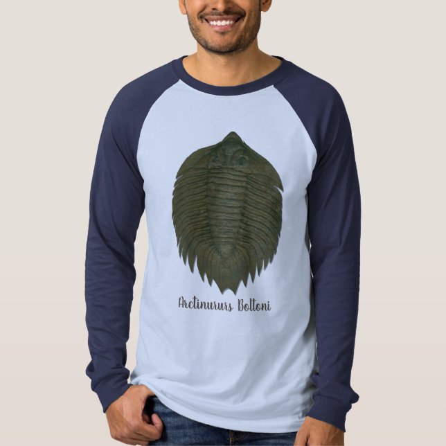 Arctinrus Boltoni Fossil Trilobite T Shirt (Framsida)