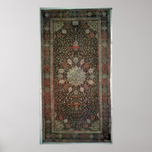 Ardabilmattan tillverkad för moskén på Ardabil Poster