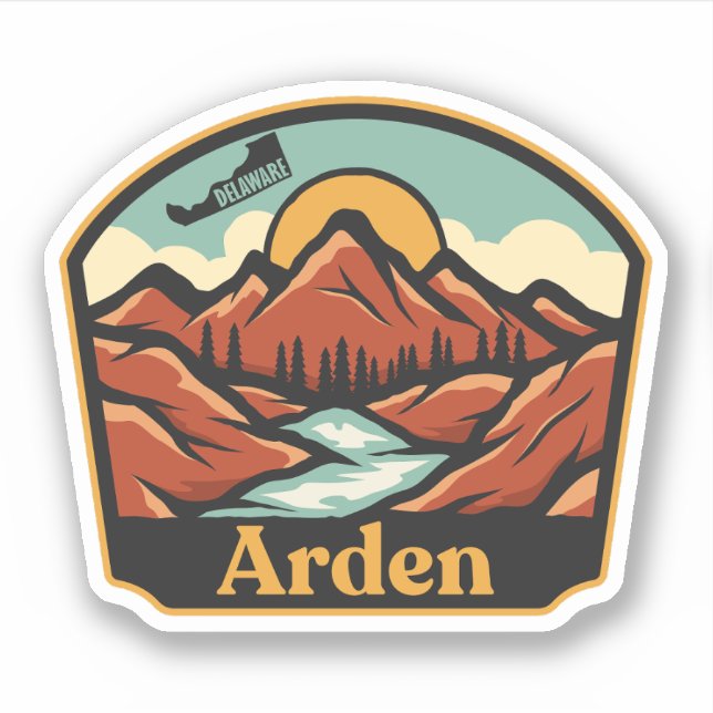 Arden, Delaware  Klistermärken (Framsida)