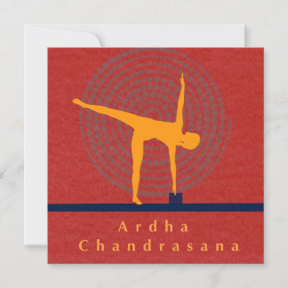 Ardha Chandrasana konstkort Julkort