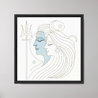 Ardhanarishvara Canvastryck