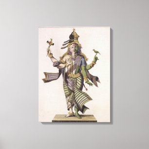 Ardhanarishvara från 'resan hjälpIndes et en la Canvastryck