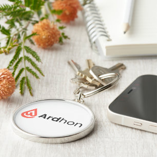 Ardhon varumärkesmerch - bär din stil, på ditt sät rund silverfärgad nyckelring